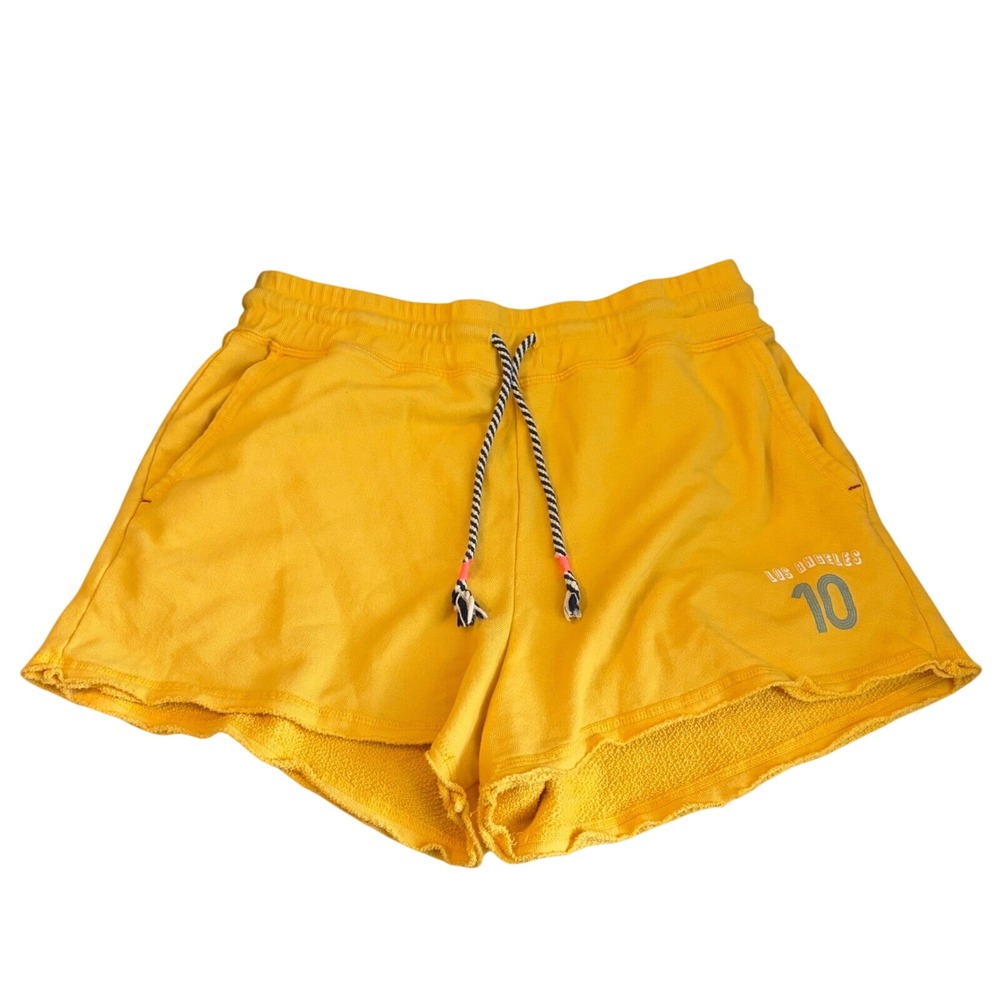 Sundry Yellow Los Angeles 10 Graphic Sweat Shorts XL French Terry Drawstring